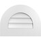 Ekena Millwork Round Top Surface Mount PVC Gable Vent: Non-Functional, w/ 3-1/2"W x 1"P Standard Frame, 18"W x 14"H GVPRT18X1401SN - alternate 1